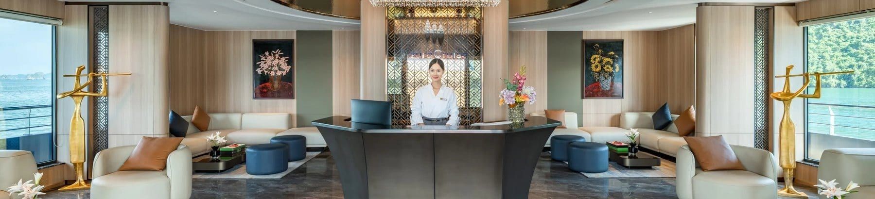 The Azura Cruise reception lobby
